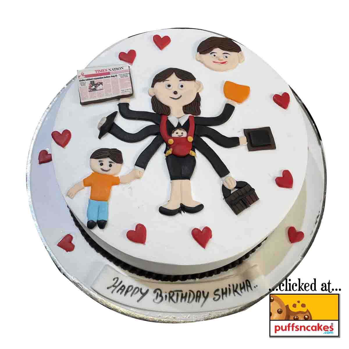 (1100) Mother's Day Supermom Theme Cake